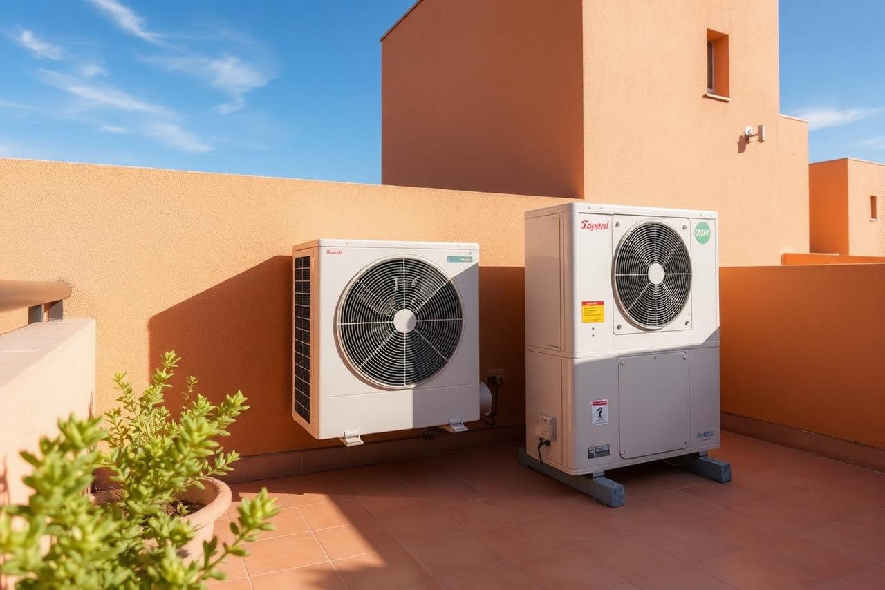 Pompe à chaleur air-air installée sur une terrasse à Marseille